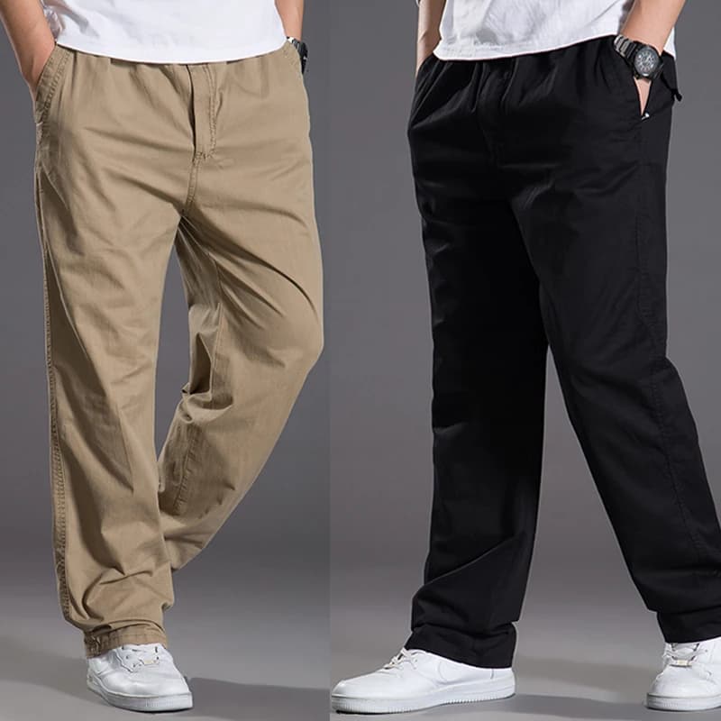 Pantalon cargo pêche coton loose grande taille 6XL élastique pour homme confortable