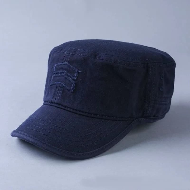 Casquette armée grande taille pêche 56-63cm - Coton plat qualité - Protection solaire homme adulte