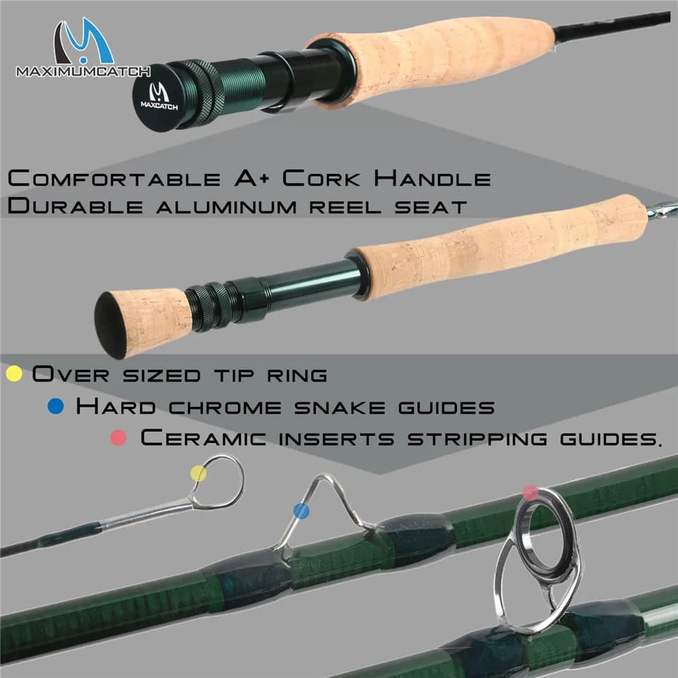 Canne Maximumcatch Extreme 8.4ft-10ft 3-10WT action medium fast - Canne performante pour pêche intensive à la mouche
