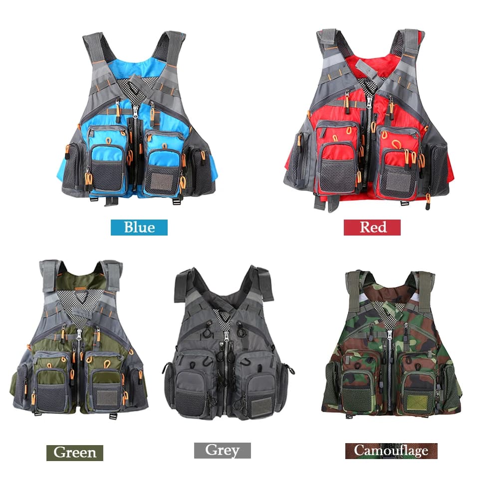 Gilet pêche technique Lixada respirant avec sécurité intégrée pour pêche sportive et activités nautiques