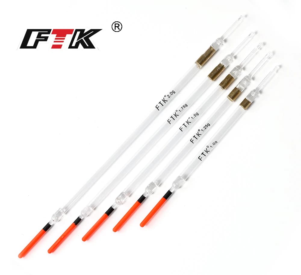 Flotteurs nylon cristal FTK 10 pièces lot 1.0g à 2.0g pour pêche fine et précise, matériel pêche complet