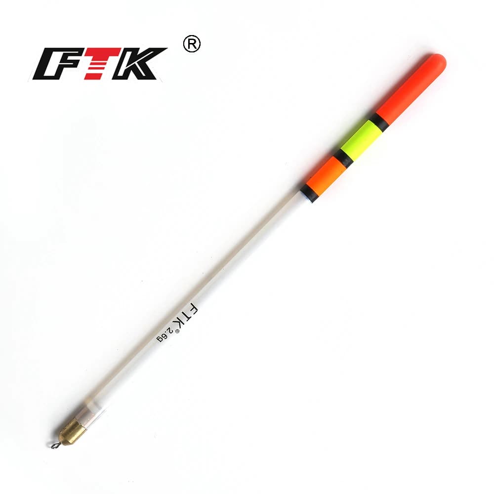 Flotteurs pêche carpe plastique transparent FTK 10 pièces lot mixte tailles 1.5g à 3.0g pour pêche au coup