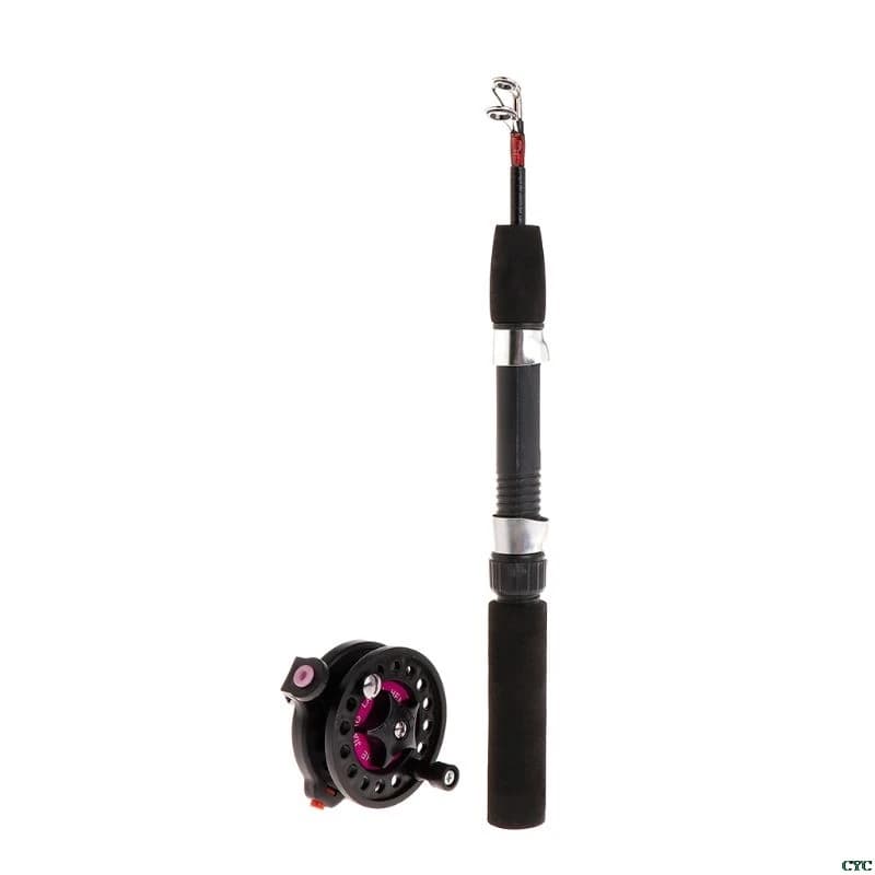 Canne avec moulinet ultra courte portable mini hiver - Pêche glace EVA 4B/3B professionnelle