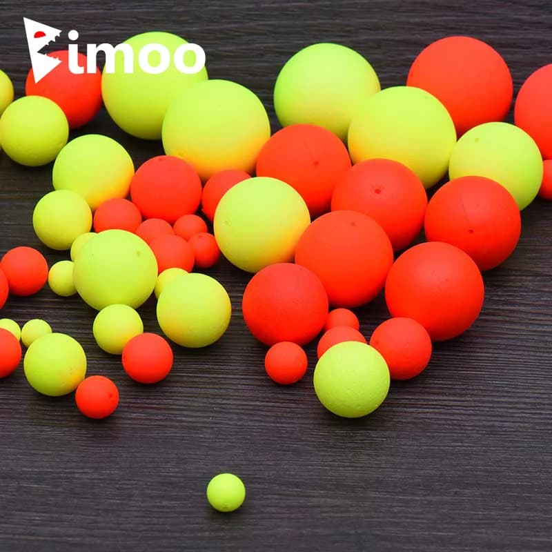 Perles flottantes en mousse Bimoo 100 pièces pour montages de pêche en mer et eau douce