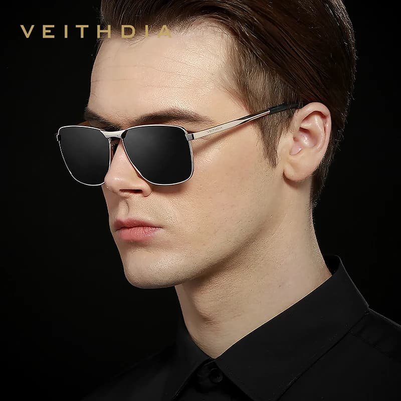 Lunettes de soleil vintage VEITHDIA V2462 pour pêche sportive - Verres polarisés UV400 homme femme