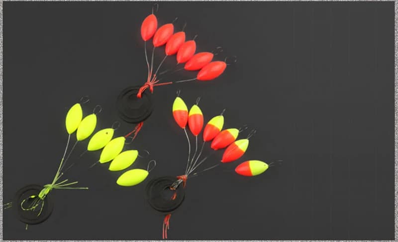 Lot 30 flotteurs olive 7 étoiles 6 en 1 tailles S/M/L - mini flotteurs pêche accessoires B209