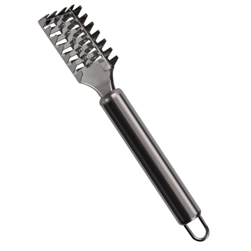 Écailleur à poisson inox et plastique - Grattoir écailles taille S/M/L pour nettoyage poissons pêche