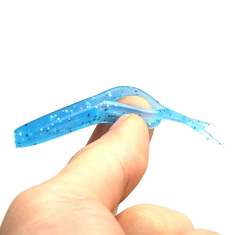Leurre souple HP MiNNOW 75mm queue fourchue 15 pièces - appât silicone petit calmar pêche road