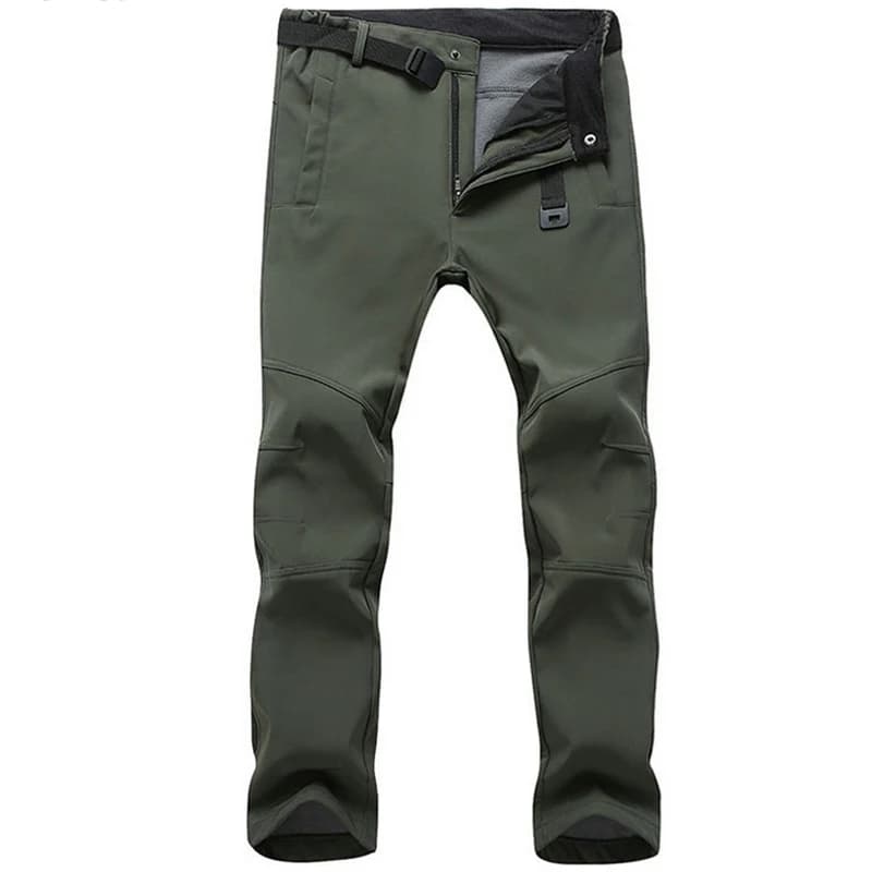 Pantalon stretch waterproof homme hiver épais chaud pêche polaire peau de requin tactique