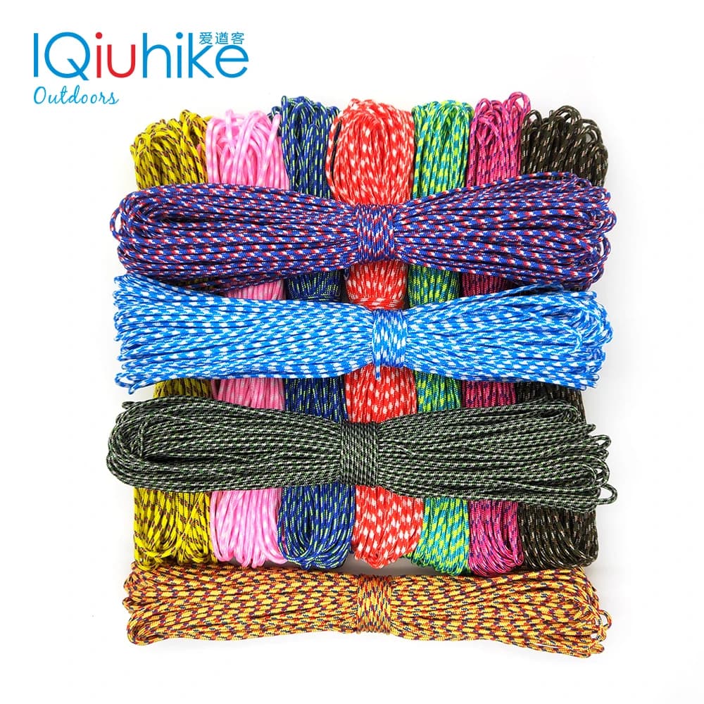 Paracord 100 couleurs 31 mètres - Corde parachute pour pêche, camping et survie