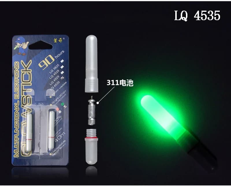 2 bâtons lumineux électroniques étanches pour pêche nocturne et attirance des poissons - lampe A125