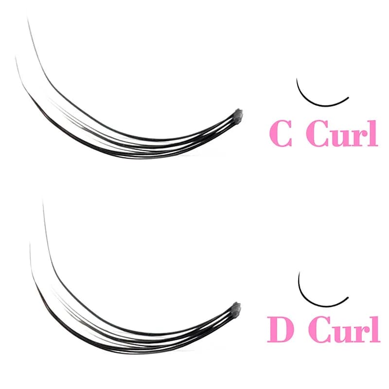 Kit 120 cils premium vison dovetail - Extensions 3D naturelles maquillage professionnel pêche élégance