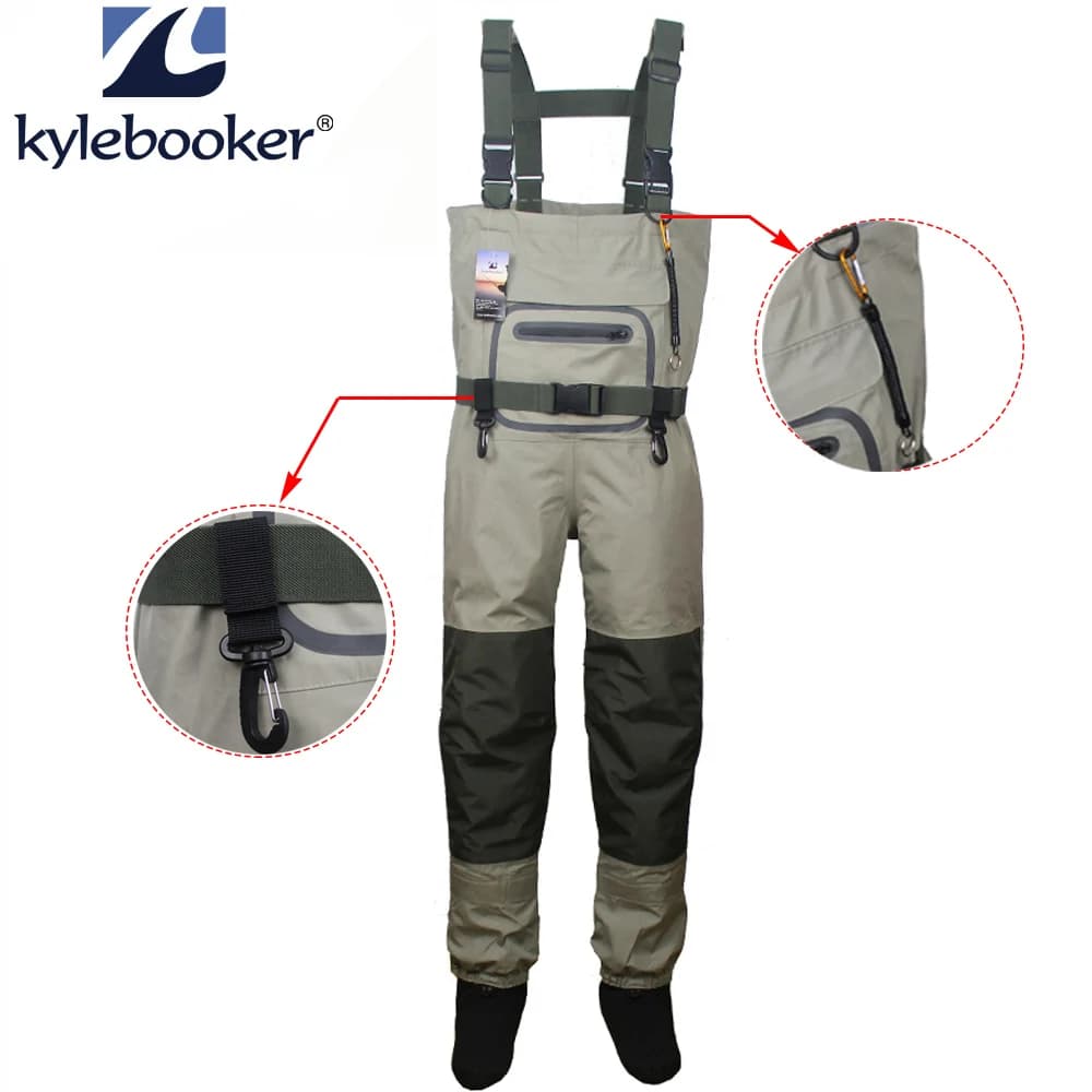 Combinaison de pêche respirante et confortable pour homme et femme, waders cuissarde pieds nus durable