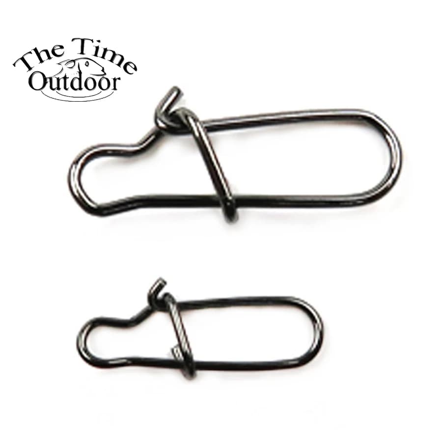 100 mousquetons à ressort inox pour pêche - connecteurs sécurité snaps barrel swivel