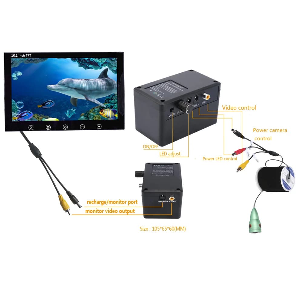 Kit caméra sous-marine wifi MAOTEWANG 1000tvl avec moniteur 10" et application IOS/Android pour pêche