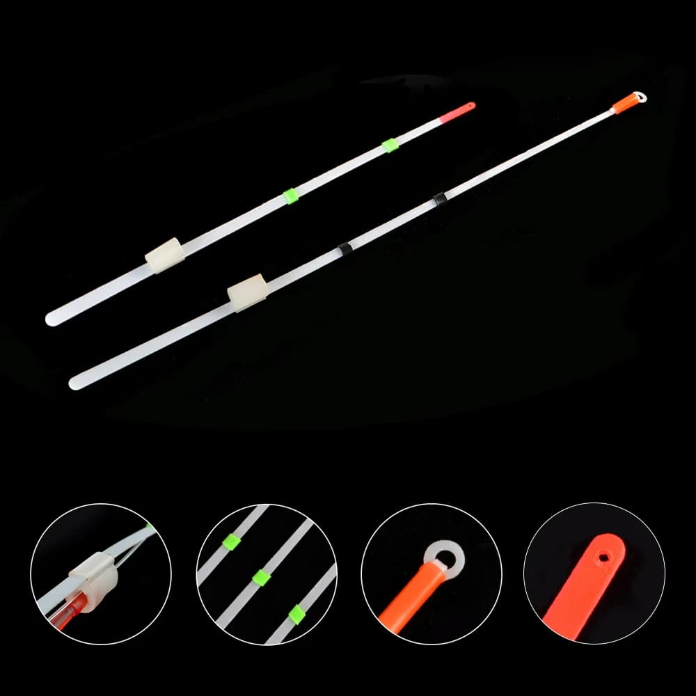 Kit 20 pointes NGB pour canne pêche hiver 10-18cm accessoires pêche glace et montage