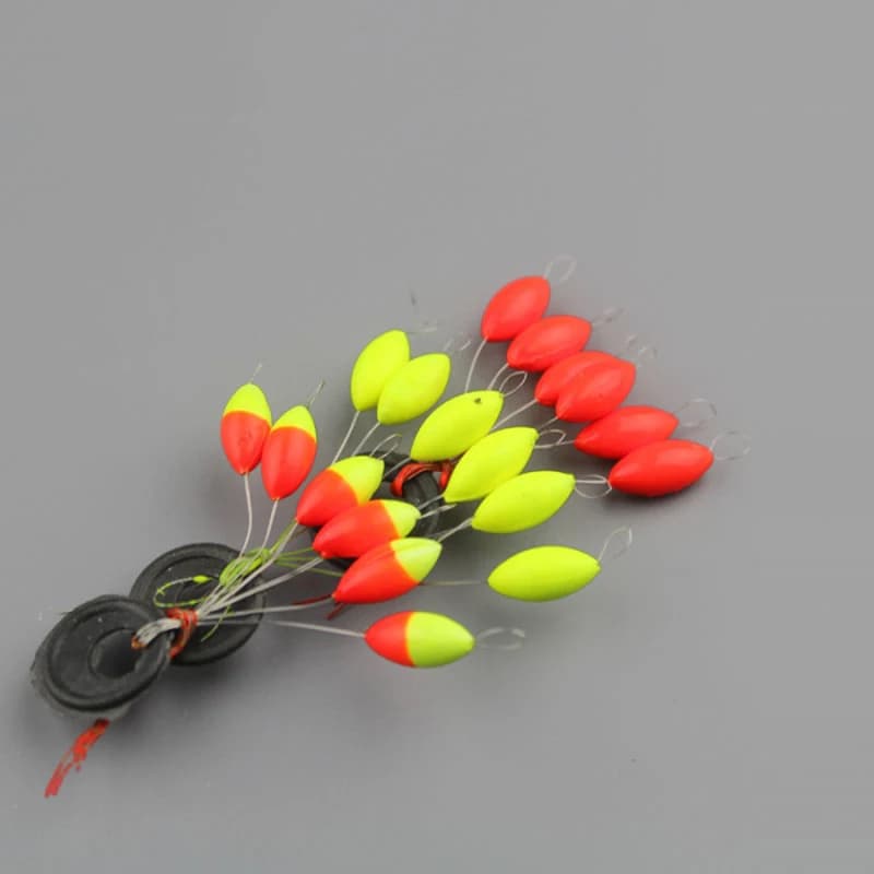 Lot 30 flotteurs olive 7 étoiles 6 en 1 tailles S/M/L - mini flotteurs pêche accessoires B209