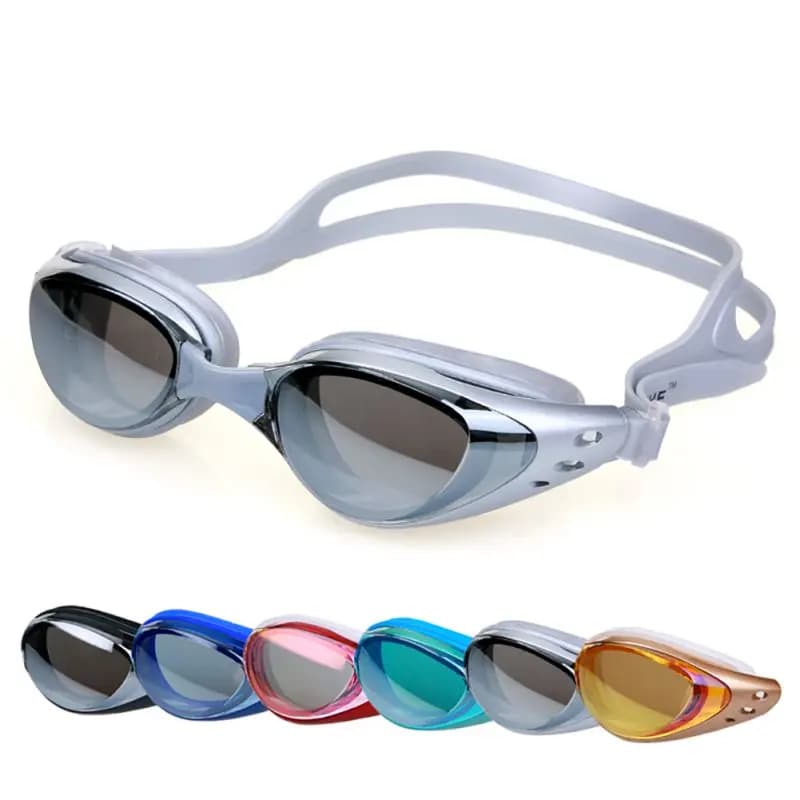 Lunettes de natation anti-buée professionnelles étanches réglables silicone piscine
