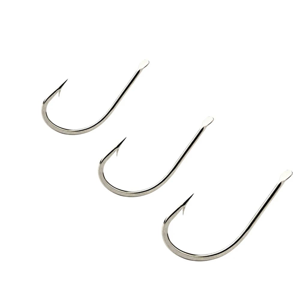 Lot de 100 hameçons pêche carpe acier haute teneur carbone bronze 421N n°1 à 10 tête