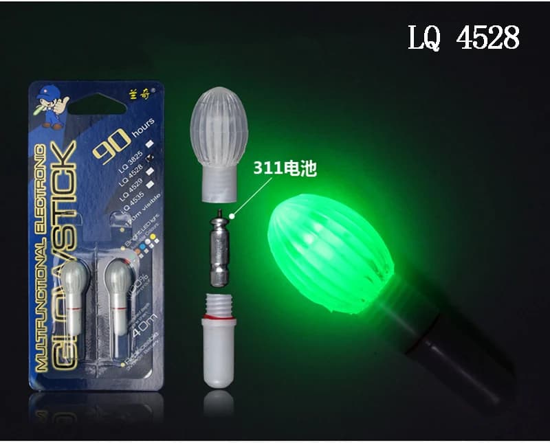 2 bâtons lumineux électroniques étanches pour pêche nocturne et attirance des poissons - lampe A125