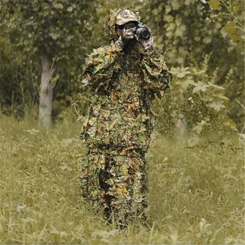 Combinaison Ghillie 3D feuilles Realtree pour paintball chasse pêche - camouflage parfait extérieur