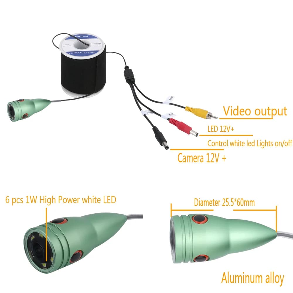 Kit caméra sous-marine wifi MAOTEWANG 1000tvl avec moniteur 10" et application IOS/Android pour pêche