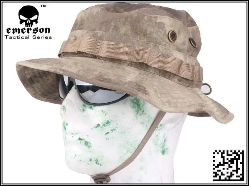 Chapeau boonie woodland marpat pêche - Casquette camouflage anti-rayure pêche chasse qualité Emerson