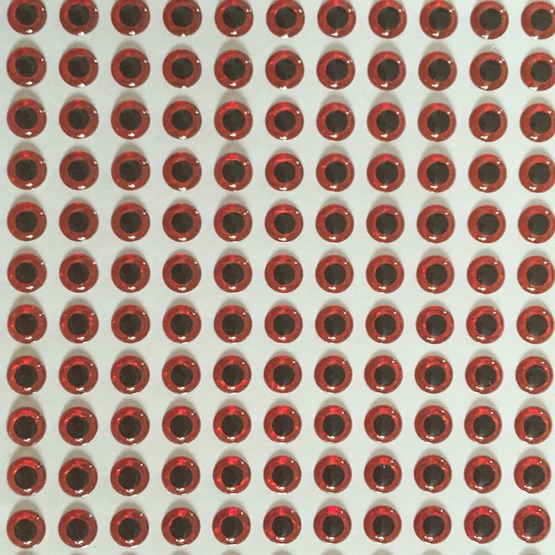 Yeux 3D XIDIAOYU 300 pièces pour leurres - Accessoires de customisation argent/rouge 3mm à 6mm