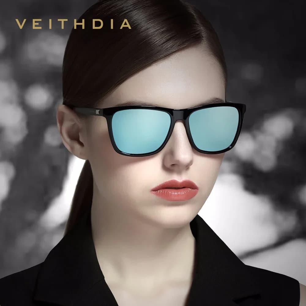 Lunettes de soleil polarisées VEITHDIA rétro pour pêche - Cadre aluminium+TR90 vintage