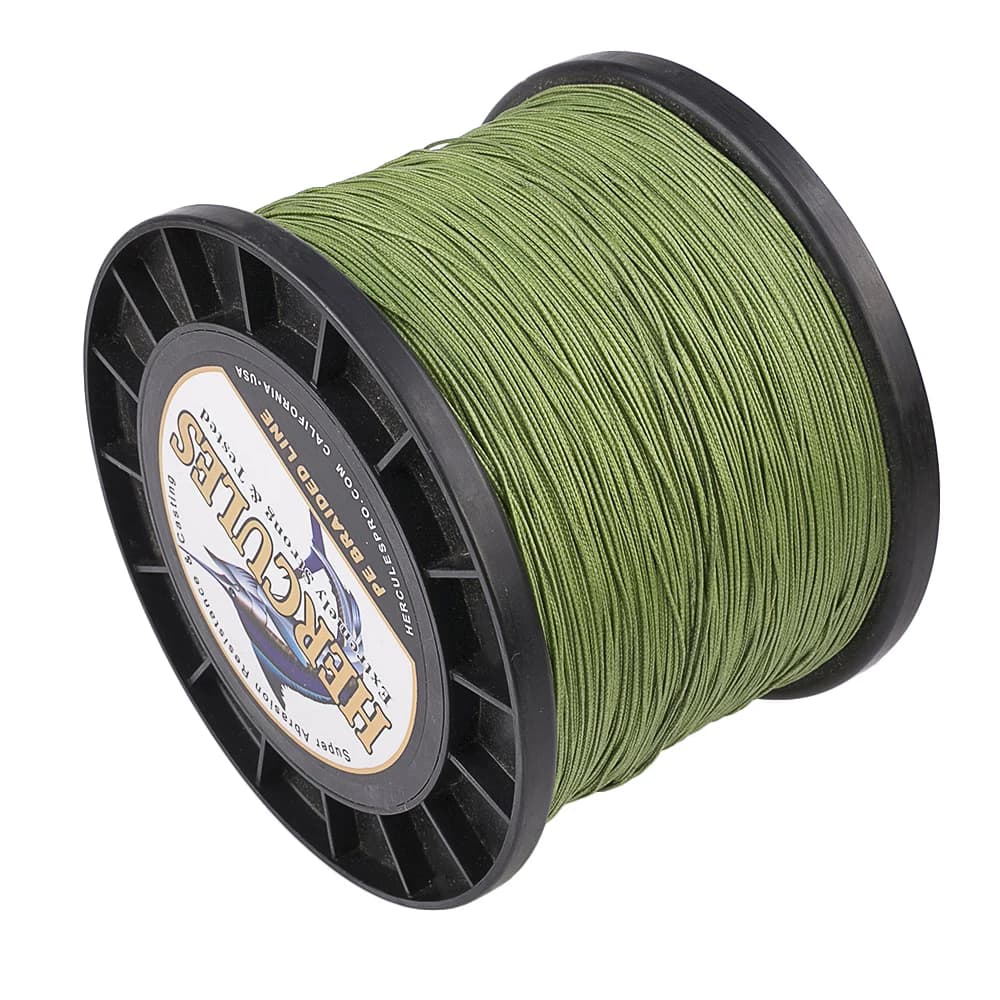 Ligne PE Hercules Army Green 4 brins 100M-2000M - Fil tressé super résistant 6LB-100LB pour tous types de pêche