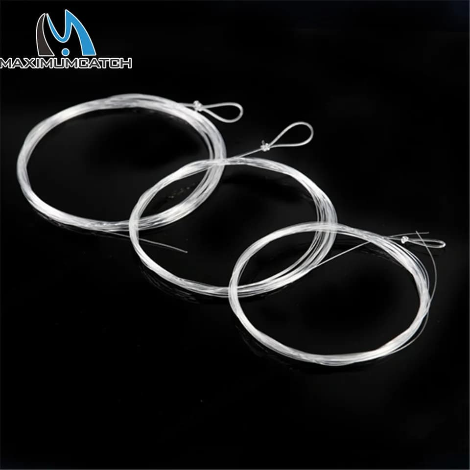 Bas de ligne Maximumcatch 6 pièces 7.5ft-15ft 0X-7X nylon clair pour pêche à la mouche