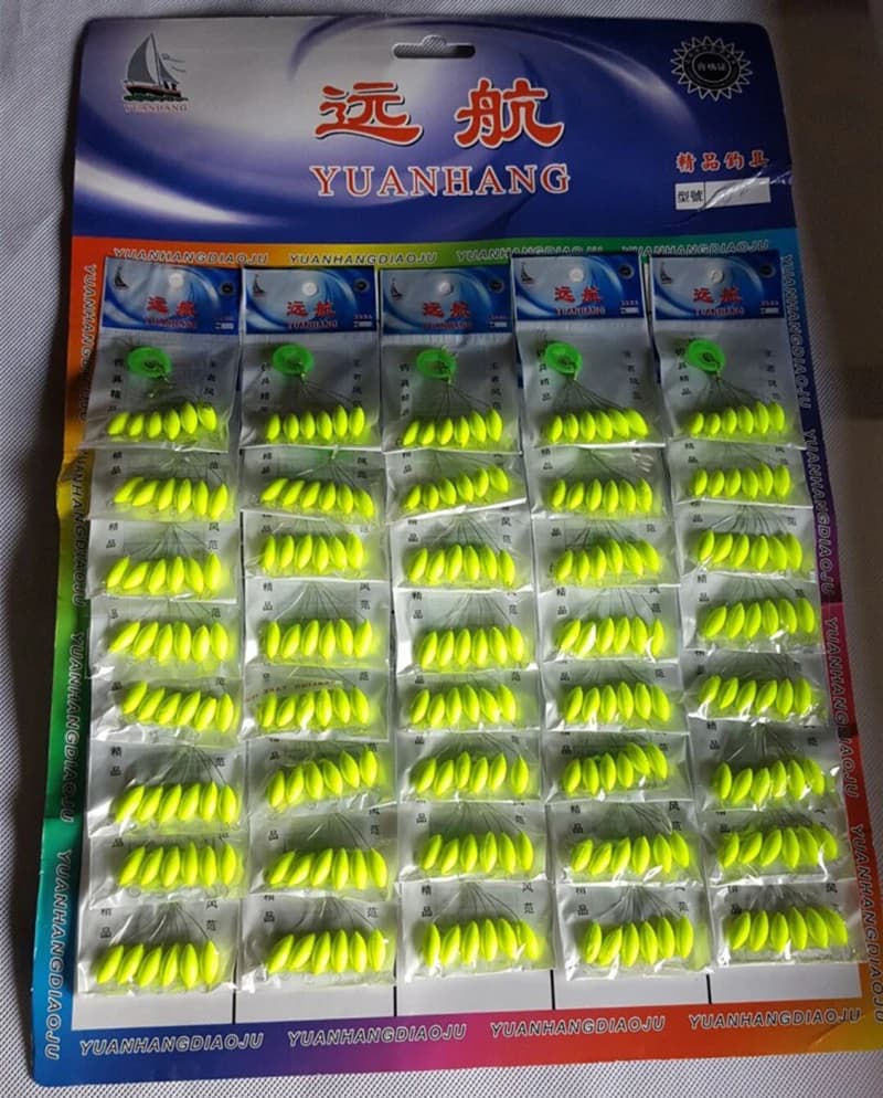240 pièces de flotteurs de pêche à la carpe sept étoiles, mélange de tailles et couleurs