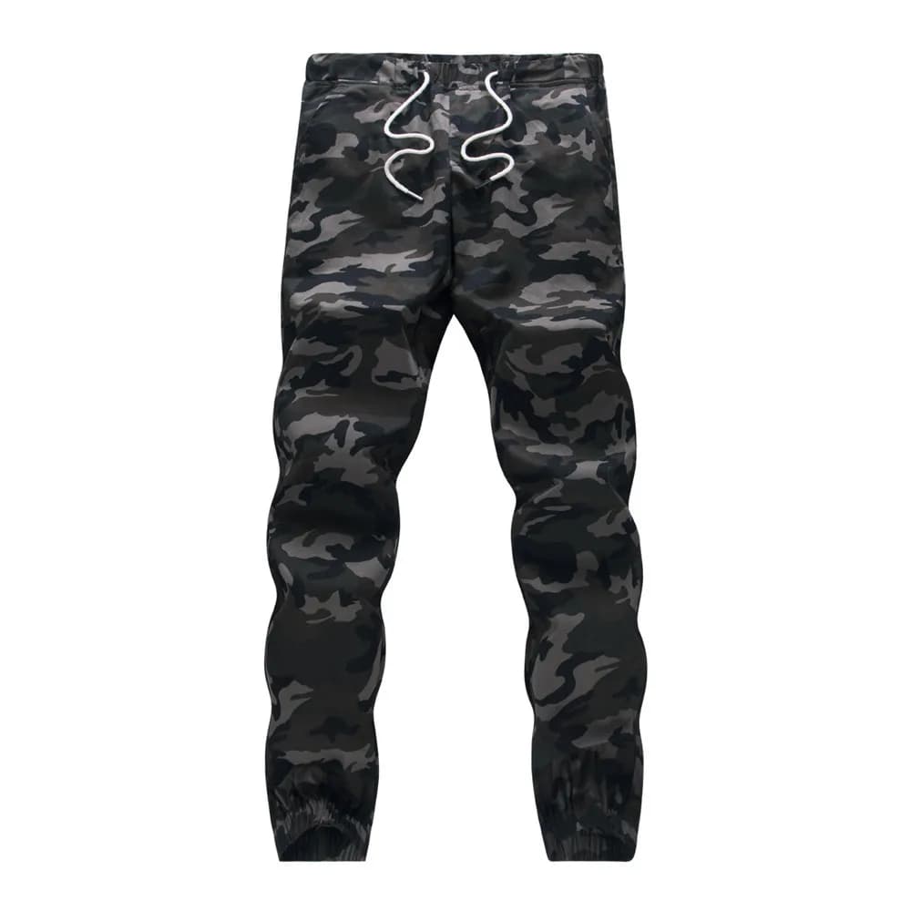 Pantalon jogger camouflage militaire M-5X 2025 pour pêche confortable - Coupe loose cargo été automne