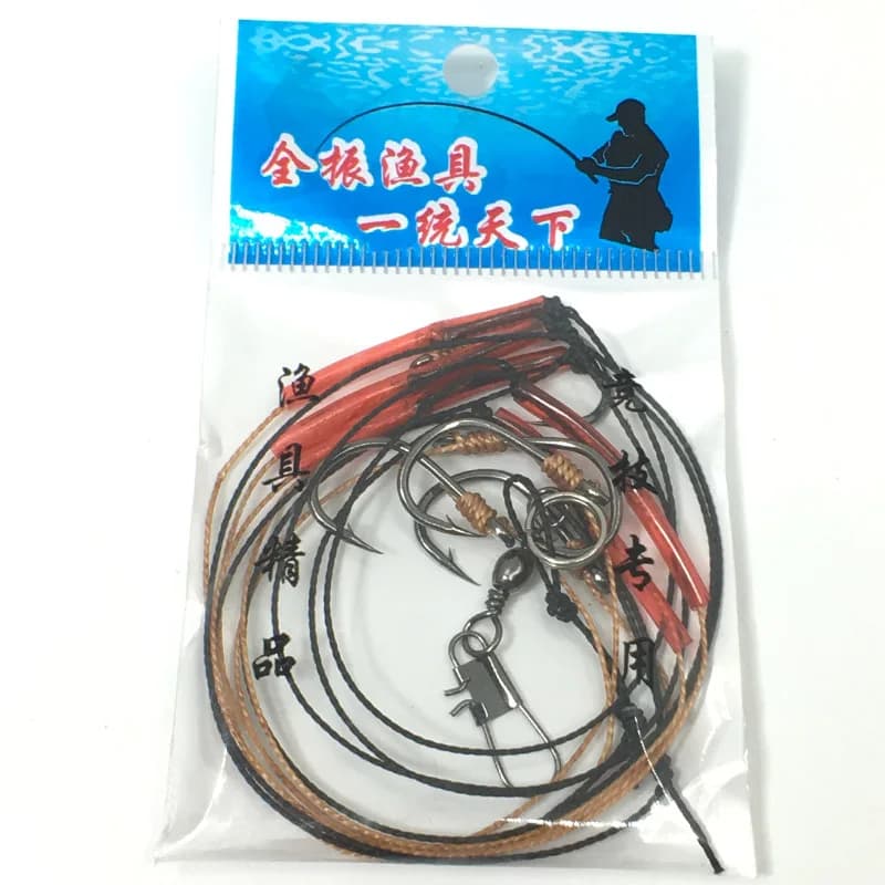 Hameçons KMRESA acier haute teneur en carbone 5#-14# avec leurres et émerillons pour pêche sportive
