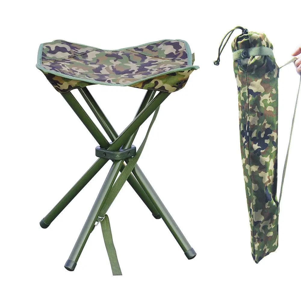 Tabouret pliant carré haute résistance acier support 300lbs pour pêche camping activités outdoor
