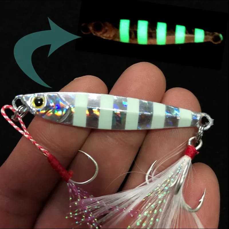 Leurre métallique jig brillant 15g 6cm pour la pêche du bord - Leurres artificiels en vente à l'unité