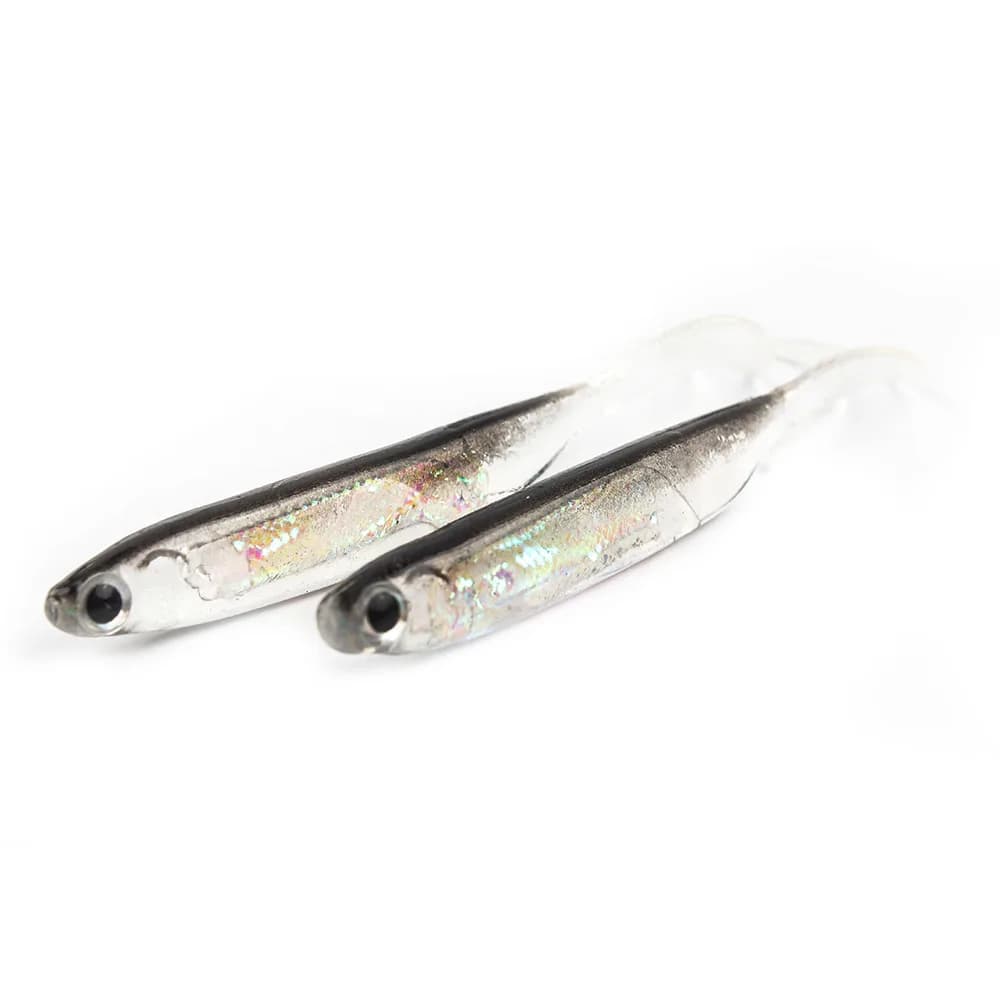 Leurre Souple Pêche 5 Pièces Leurres T Tail Arc-en-Ciel 7CM avec Paillettes pour Truite et Carnassiers