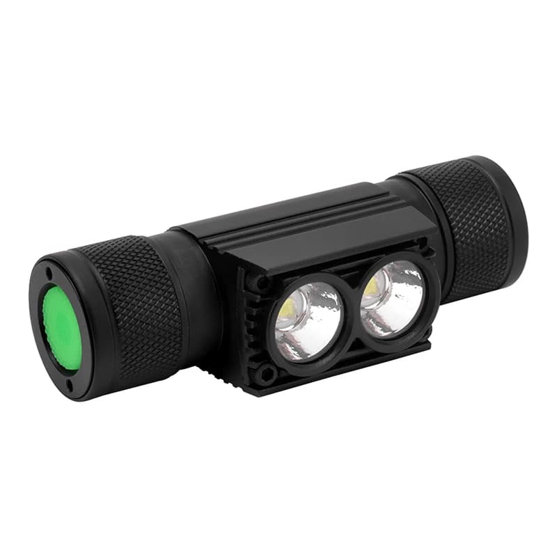 Mini lampe frontale BORUiT D25 5000LM double LED rechargeable 6 modes pour pêche et chasse