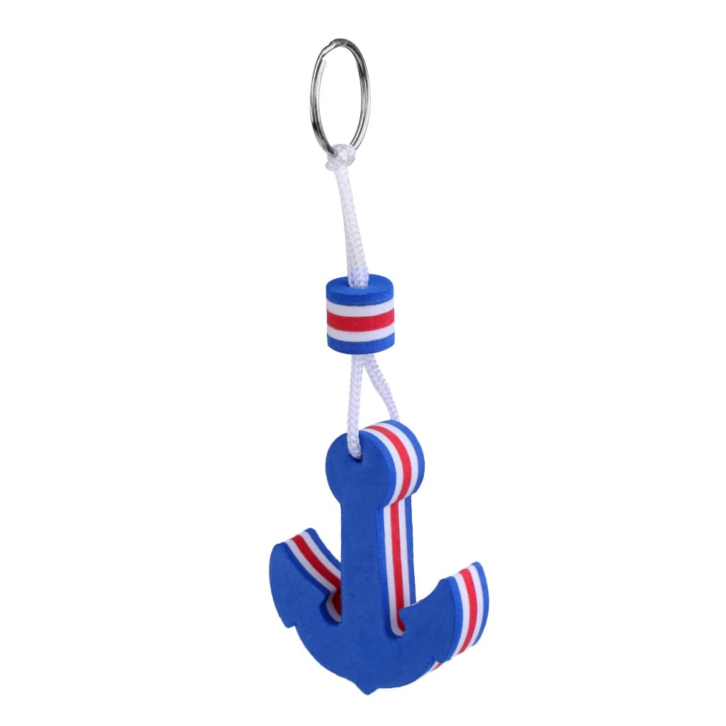 Porte-clés flottant ancre bleu pour bateau de pêche - Accessoire de remplacement flottable et sécurisé