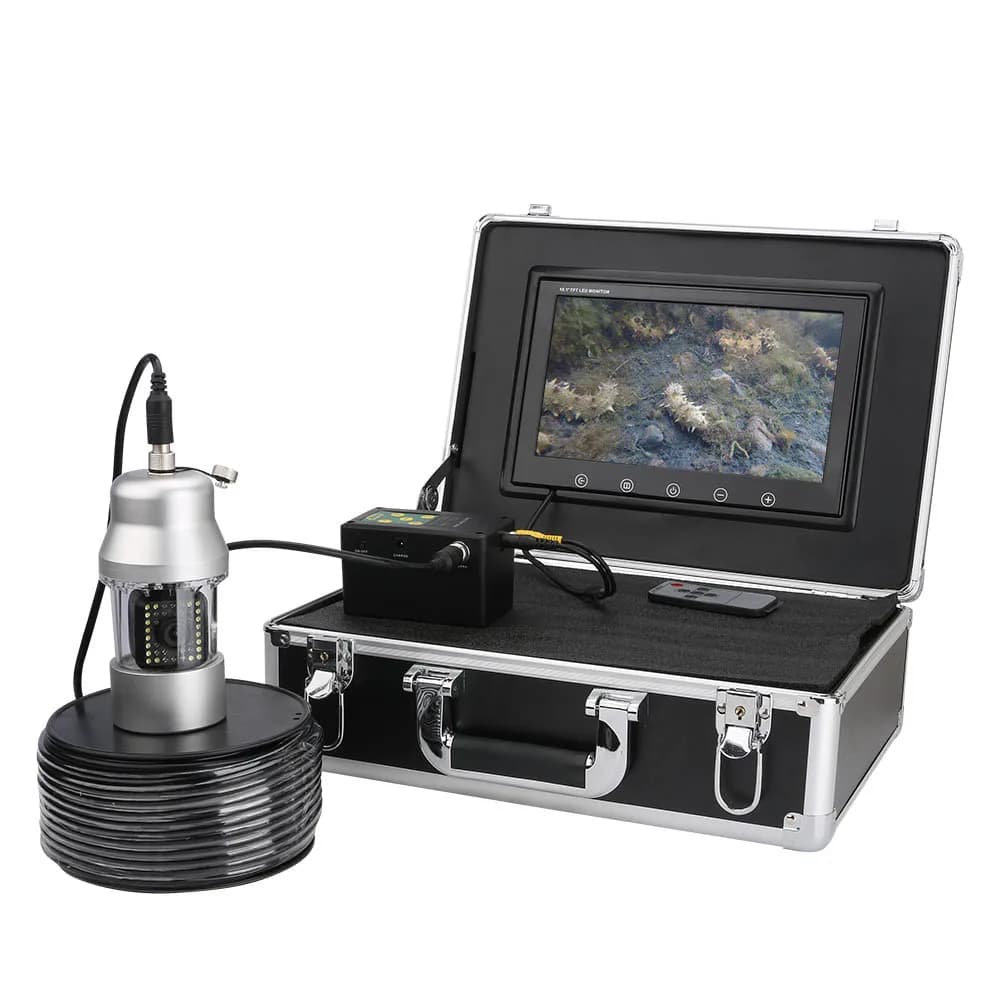 Caméra vidéo pêche sous-marine MAOTEWANG 10 pouces 100m IP68 38 LEDs rotative 360° pour détecteur de poissons