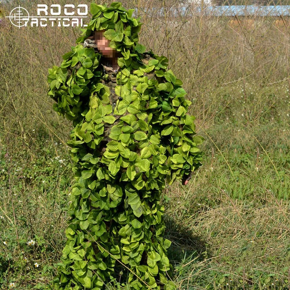 Combinaison Ghillie ROCOTACTICAL feuillage léger camouflage respirant pêche chasse vêtement technique