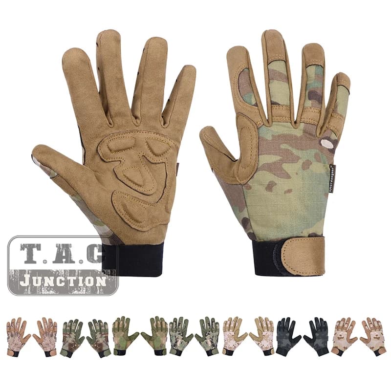 Gants Emerson tactiques assaut léger camouflage toutes saisons pêche airsoft chasse