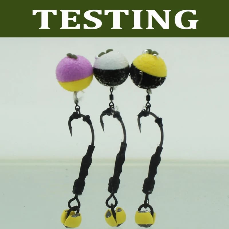 15 boilies duo foam pop-up noir et jaune - appât imitation pour montage hair zig rig feeder