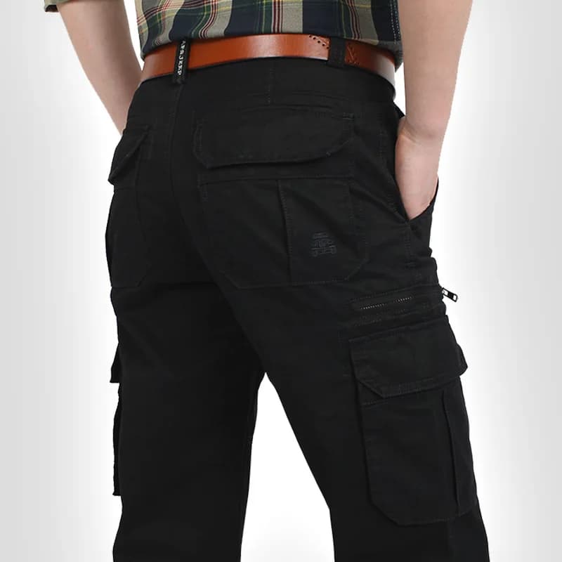 Pantalon cargo armée verte pêche multi-poches pour organisation parfaite du matériel