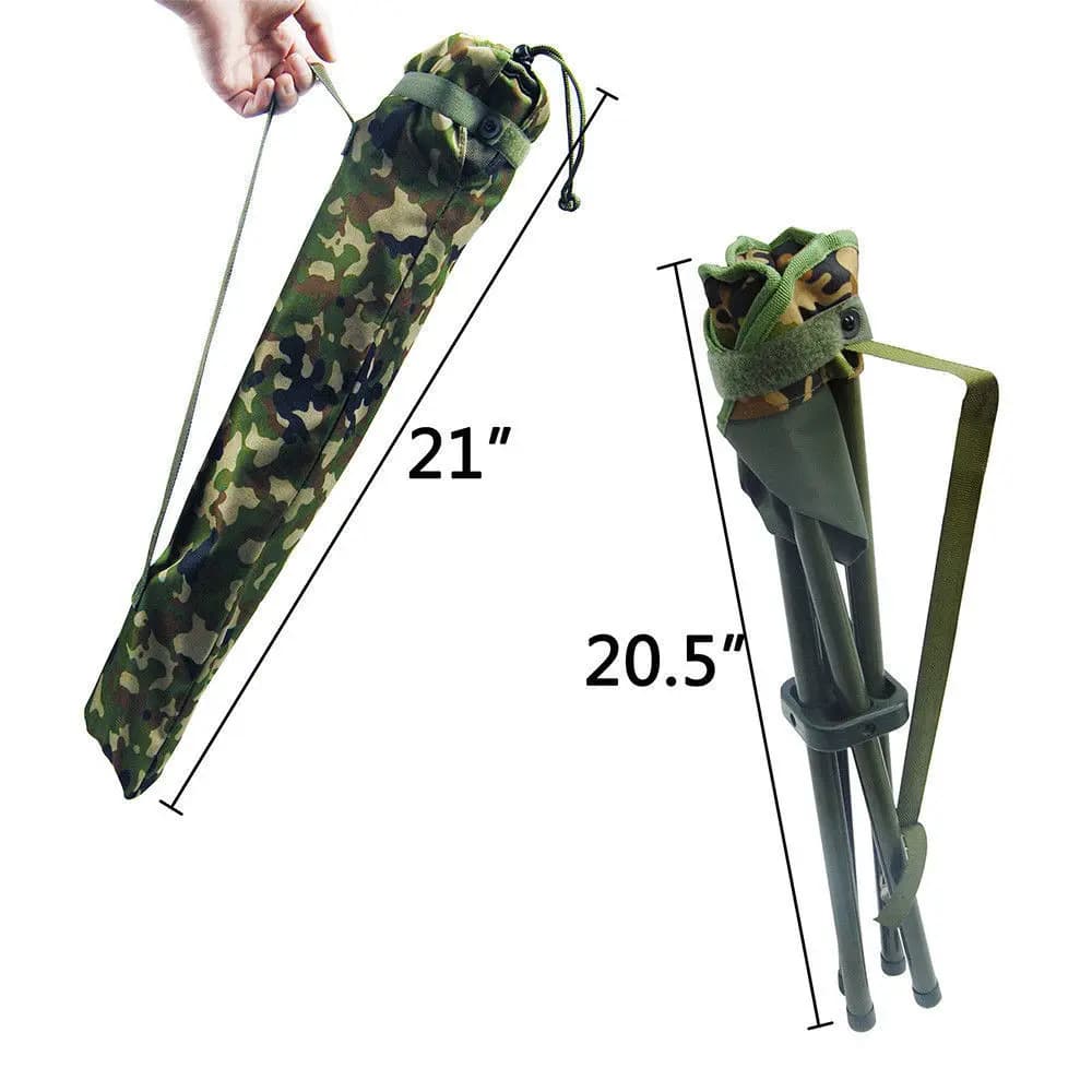 Tabouret pliant carré haute résistance acier support 300lbs pour pêche camping activités outdoor