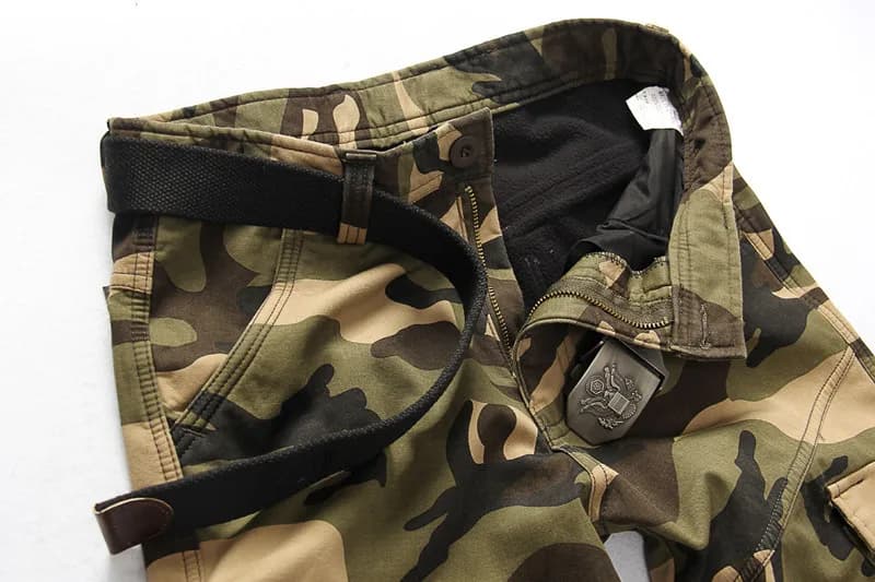 Pantalon cargo polaire 2025 pour pêche hivernale - Combat camouflage multi-poches hiver confortable