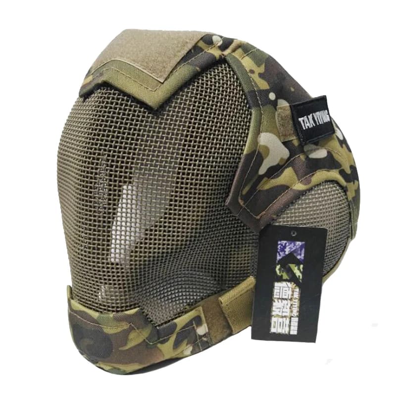 Masque intégral airsoft TAK YIYING V6 maillage acier protection complète pêche chasse