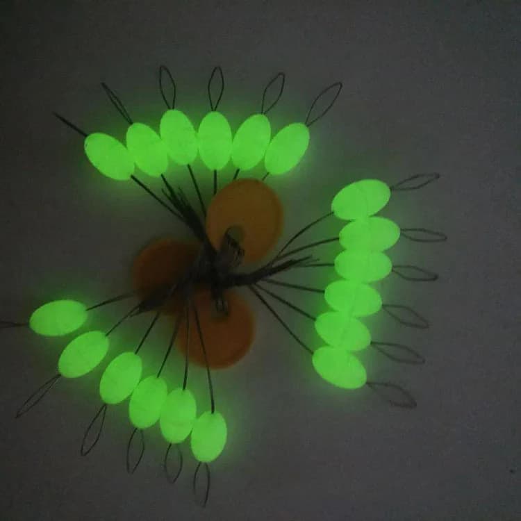 30 flotteurs lumineux mini ovales sept étoiles - Flotteurs Space Beans pour pêche facile