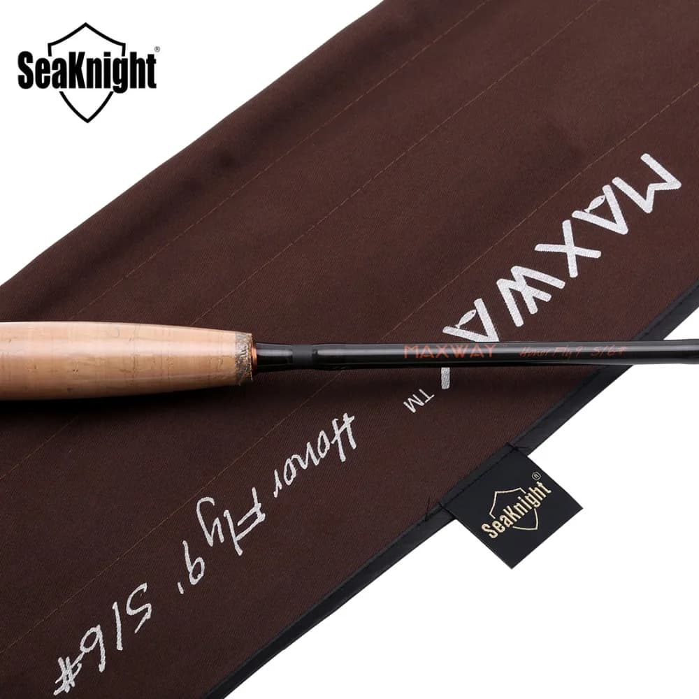 Canne mouche MAXWAY Honor Series 2.4M à 3.0M fibre carbone 40T manche liège 3A 4 sections action douce
