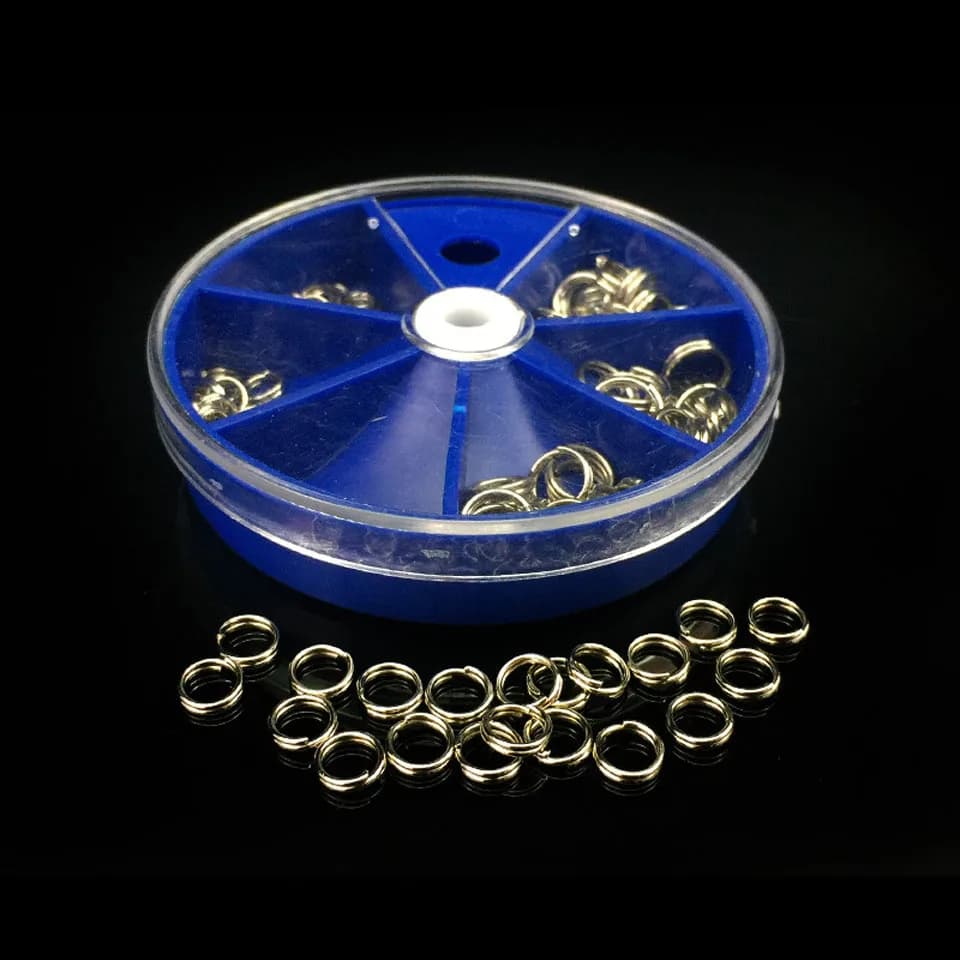 116PCS Anneaux Ouverts Inox pour Leurres de Pêche - Connecteurs Accessoires Pêche Crankbaits